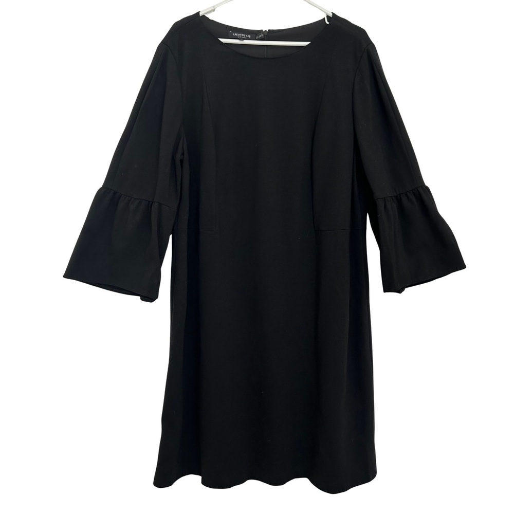BNWT Lafayette 148 New York Black Long Bell Sleeve Dress